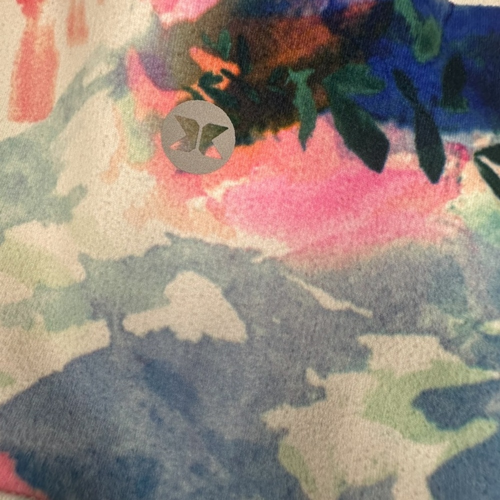 RBX Floral Print Capri Leggings Women’s Medium Stretch Activewear - Picture 5 of 5